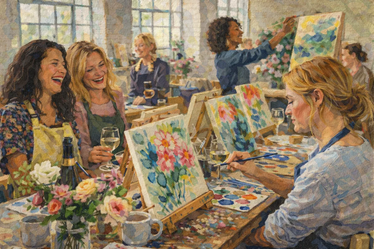 Creative workshop in action (painting)